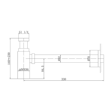 сифон abber af0031rg для раковины, розовое золото