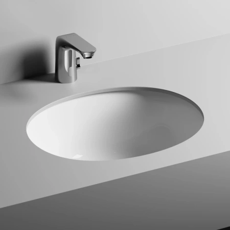 раковина ceramicanova element cn6042 встраиваемая, снизу, 51x42 см, белая
