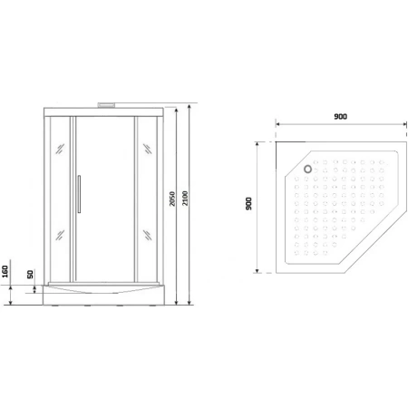 душевая кабина niagara luxe ng-7799wbk 90x90 без гидромассажа