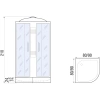 душевая кабина river rein 90x90x26 мт 10000001307 профиль матовый хром задняя стенка белая