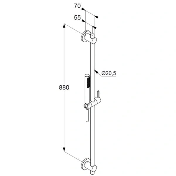 душевой гарнитур kludi nova fonte puristic 1s 2084053-15