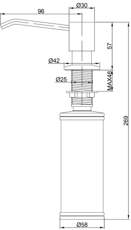 дозатор для моющего средства paulmark rein d002-431 белый матовый