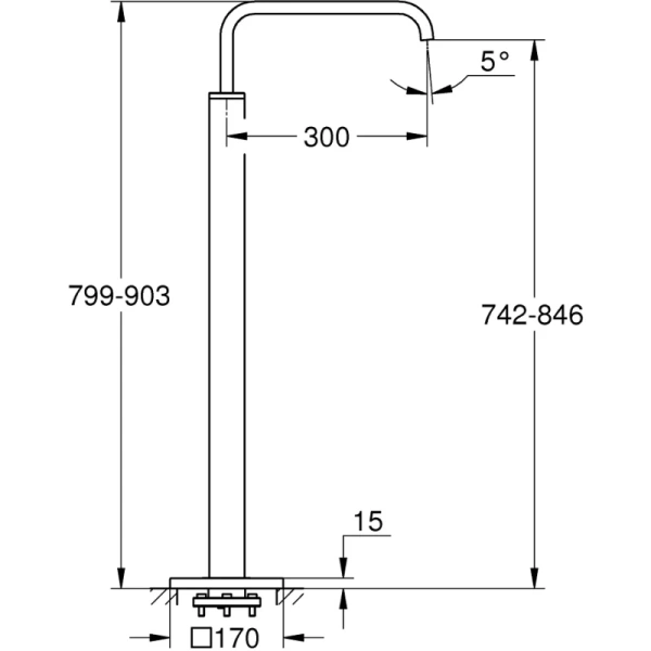 излив для ванны grohe allure 13218000