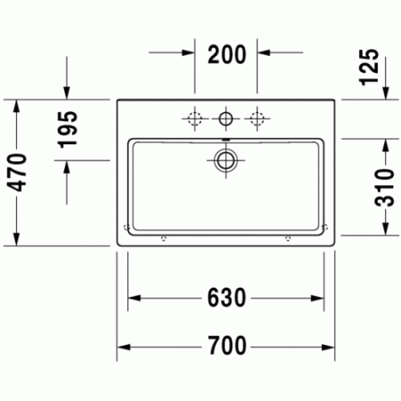 раковина накладная/подвесная duravit vero 0454700828