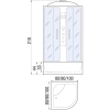 душевая кабина river desna 90x90x46 mt 10000002157 профиль матовый хром задняя стенка белая