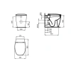 унитаз приставной ideal standard dea t349101 с сиденьем микролифт