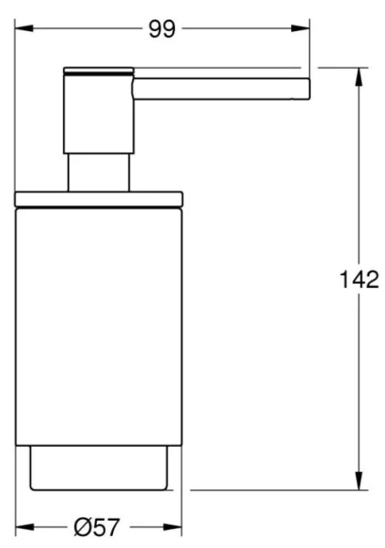 Дозатор для мыла GROHE Selection, стекло/металл, цвет фантомный чёрный (41218KF0)