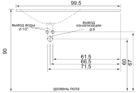раковина встраиваемая цвет и стиль риалто 100 r