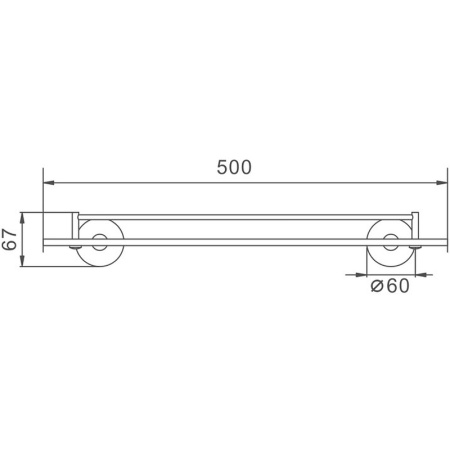 стеклянная полка haiba hb8307 цвет нержавеющая сталь