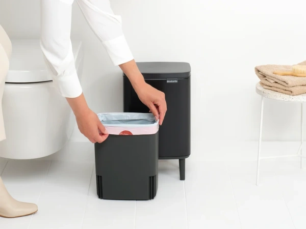 Мусорное ведро Brabantia Bo Hi 227141 7 л, матовое черное