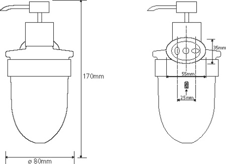 дозатор для жидкого мыла bemeta oval 118409011