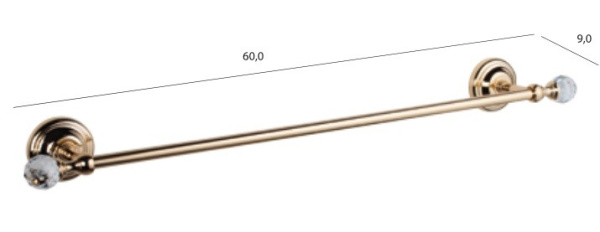 Полотенцедержатель Tiffany World Crystal TWCR111br 60 см