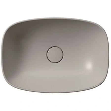 раковина gsi nubes 978405 накладная, 50x35 см, tortora opaco (коричневый матовый)