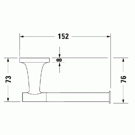 держатель туалетной бумаги duravit starck t 0099371000