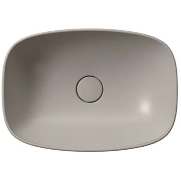 раковина gsi nubes 978405 накладная, 50x35 см, tortora opaco (коричневый матовый)