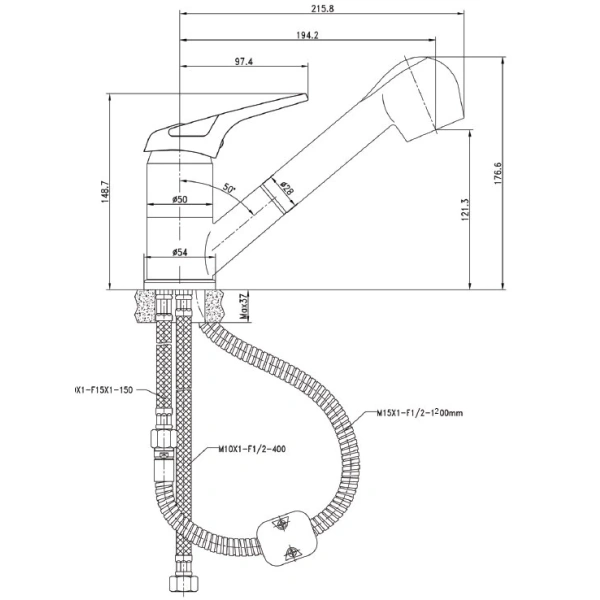 смеситель для кухни kaiser safira 22066