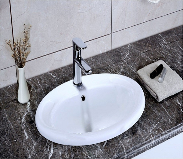 раковина встраиваемая 56 см ceramalux 3172 белая