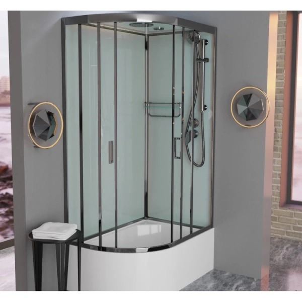 душевая кабина 120x80x220 см frank f412/2r brilliant 189009 прозрачное