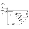 верхний душ 100 мм grohe new tempesta 26088001