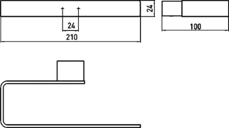 полотенцедержатель emco loft 0555 016 00