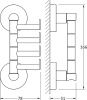 крючок artwelle harmonie har 011 поворотный