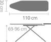 гладильная доска brabantia a 134142 110х30, ледяная вода