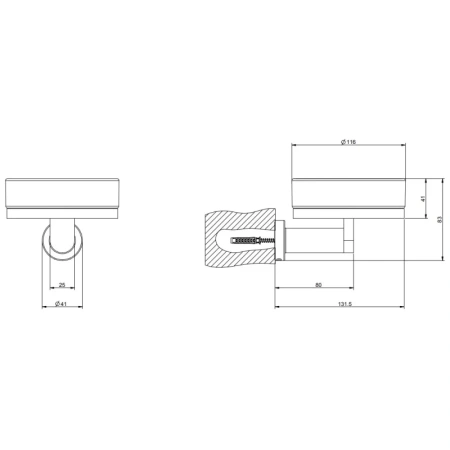 мыльница gessi emporio 38803#149 настенная, сатинированное стекло, цвет finox