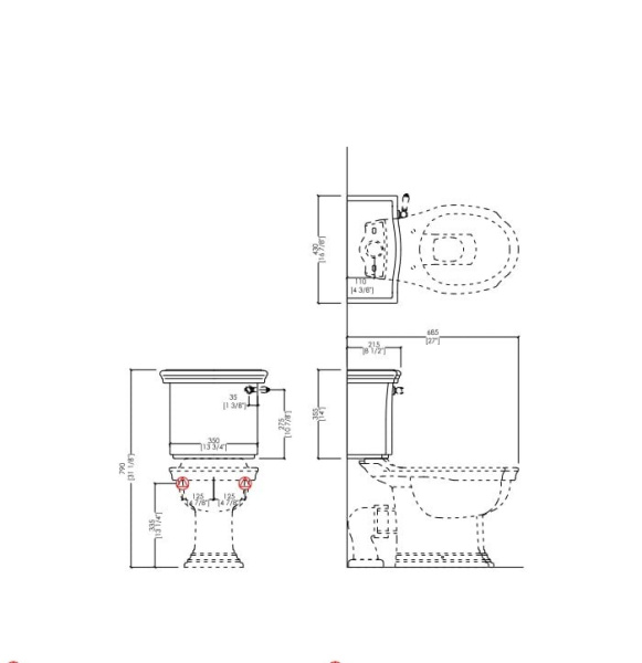 бачок для унитаза devon & devon westminster ibcbwes