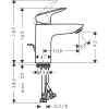 смеситель для раковины с донным клапаном coolstart hansgrohe logis 71102000