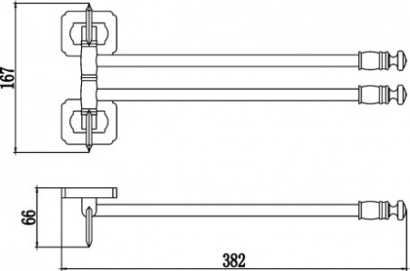 полотенцедержатель 38,2 см savol 64 s-006402