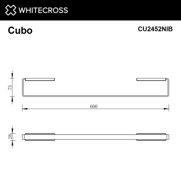 Полотенцедержатель 60 см Cubo CU2452NIB брашированный никель