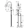 смеситель для кухни hansgrohe talis m52 73863000, хром