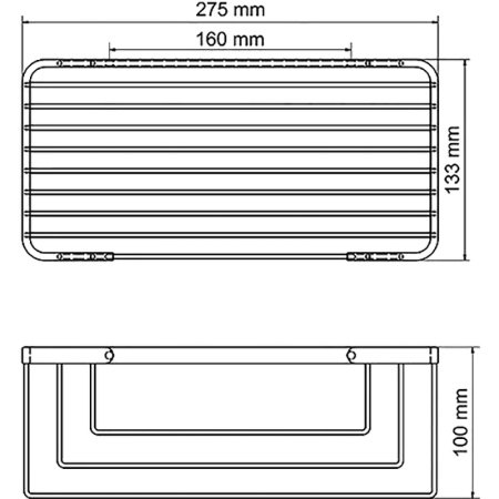 полка корзина wasserkraft k-71122 цвет хром