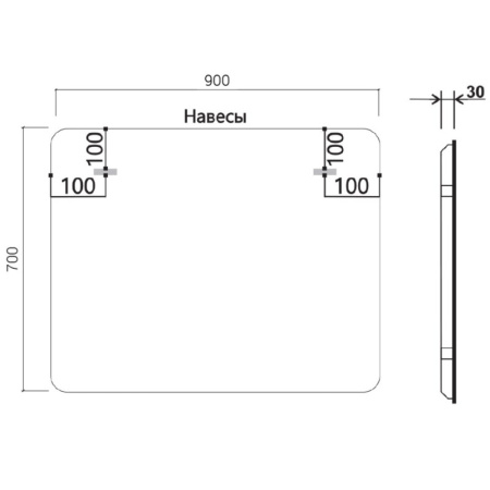 Зеркало 90х70 см Vincea VLM-3MA900