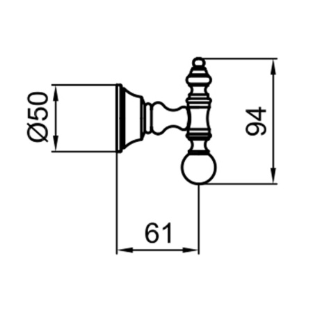 крючок webert karenina ka500401010 цвет золото