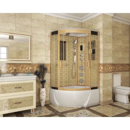 душевая кабина niagara luxe 120x80 ng-7712gr с гидромассажем