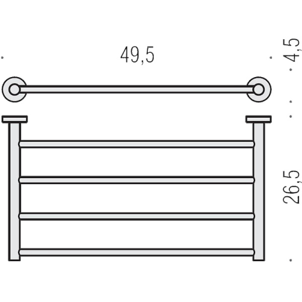 Полка для полотенец Colombo Design Plus W4987.NM Черный матовый