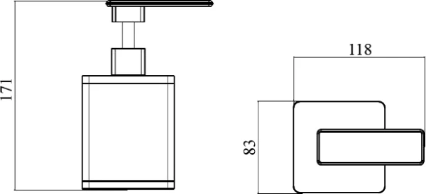 Дозатор для мыла Boheme 10969-B-CR Черный хром
