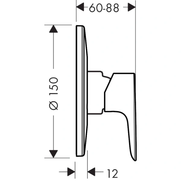 смеситель для душа hansgrohe talis e 71766000