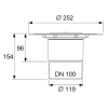 сифон tece drainpoint s dn100 3607600 для душевого трапа, вертикальный, без декоративной решетки