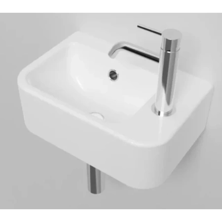 раковина aquame aqm5006r 37.5x24.5 см, накладная, белая глянцевый