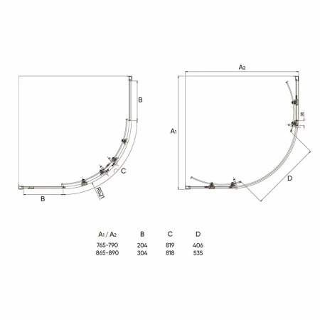 душевой уголок veconi vianno 80×80x190 см rv107b-80-01-c4