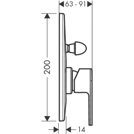 смеситель для ванны hansgrohe vernis shape 71458670