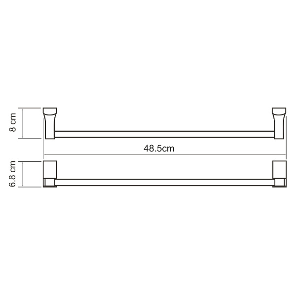 Полотенцедержатель WasserKRAFT Leine K-5050 48.5 см, цвет хром