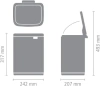 мусорное ведро brabantia bo 234101 7 л, бежевое