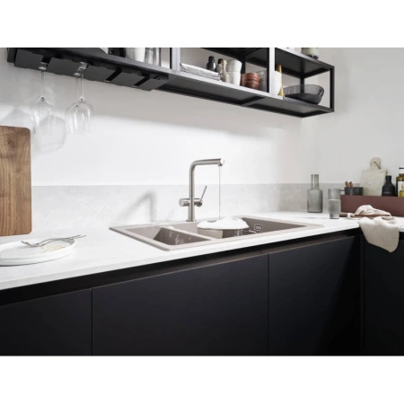 смеситель для кухни hansgrohe talis m54 72827800, сталь
