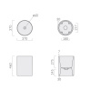 раковина накладная 37 см galassia core 7305sa