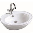 Раковина CeramaLux Lux Classicа 3573 накладная, 60x48 см, белый | хром
