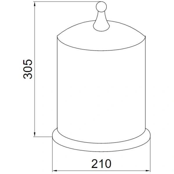 Ведро для мусора Boheme Brillante 10451 Хром