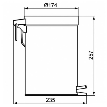 ведро для мусора ideal standard iom a9104my нержавеющая сталь